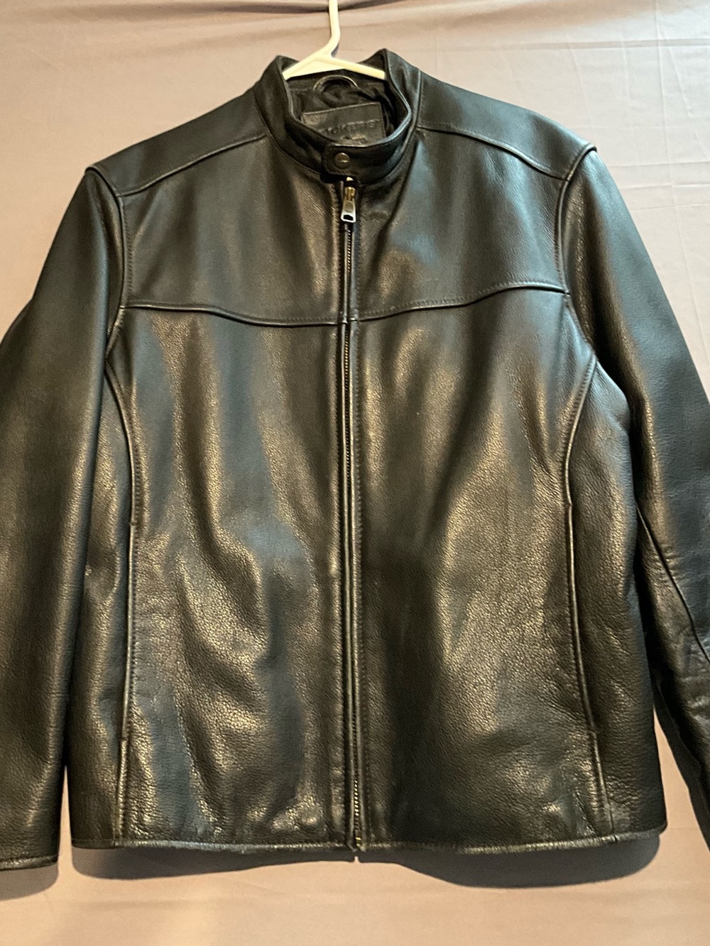 Dockers Men’s Black Leather Jacket Size Medium #74847